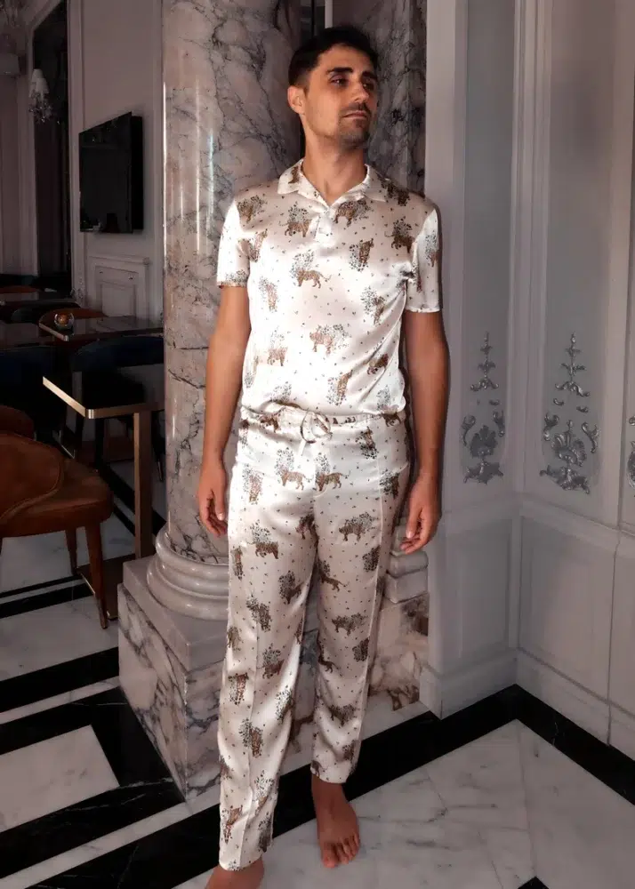 pantalon pyjama soie luxe