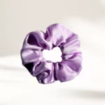 hair scrunchie in lilac-purple silk