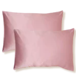 taie d'oreiller en soie naturelle couleur bois de rose