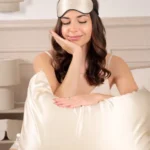 taie en soie champagne