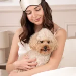 masque de nuit en soie champagne anti frottements