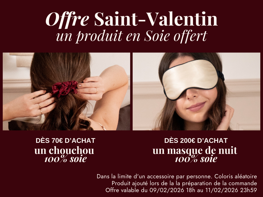 promo chouchou masque soie minuit saint valentin