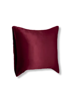 taie d'oreiller soie 65x65 bordeaux