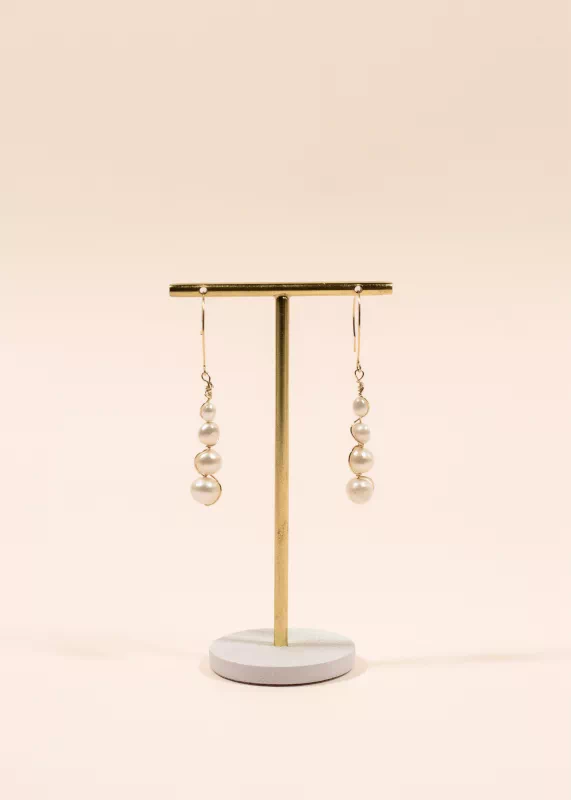 boucles d'oreilles perles d'eau douce gold filled