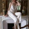 Pantalon de Pyjama en Soie Narcisse