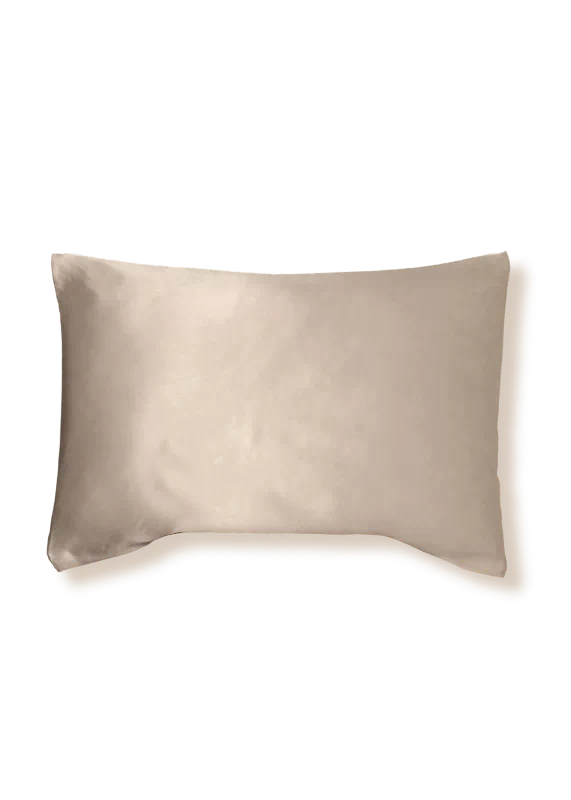 taie oreiller soie 50x70 taupe