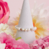 Bague ajustable plaqué or 14k et perle de culture Sirena