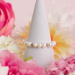Bague ajustable plaqué or 14k et perle de culture Sirena