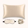 Coffret 100% Soie : Taie d'oreiller, Masque de nuit, Chouchou
