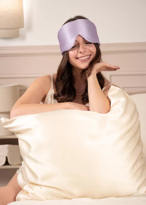 Masque de nuit réglable violet lilas Gaïanne