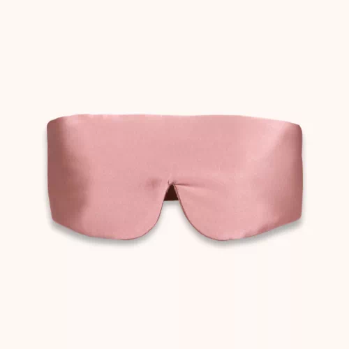 Masque en soie de mûrier bois de rose avec bandeau réglable