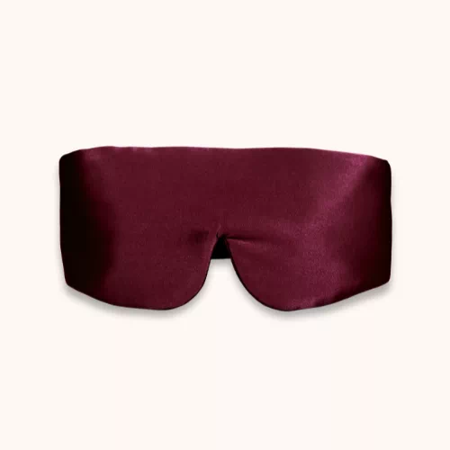Masque en soie bordeaux réglable, fabrication française Gaïanne