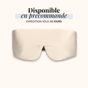 masque de nuit bandeau en soie champagne precommande