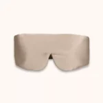 Masque bandeau réglable en soie couleur taupe Gaïanne