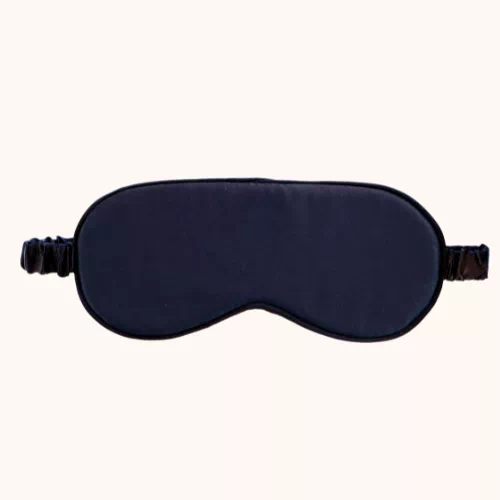 Masque sommeil soie bleu nuit