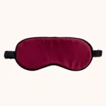 Masque de nuit en soie bordeaux