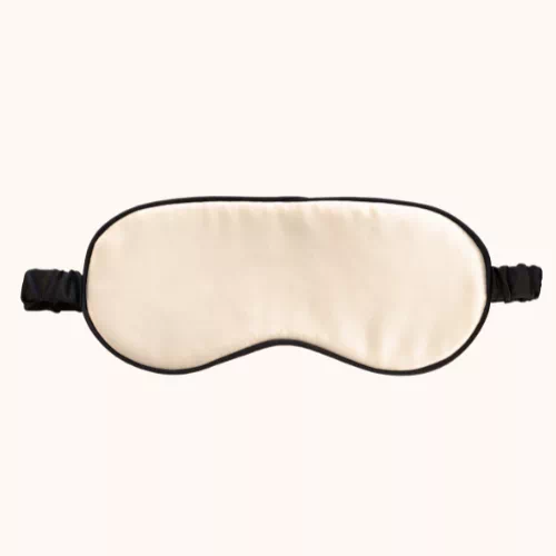 Masque de sommeil champagne en soie française