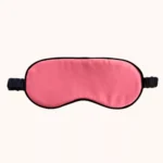 Masque de nuit en soie rose corail