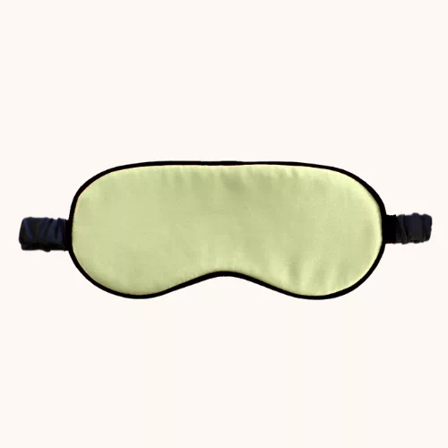 Masque de sommeil vert amande en soie