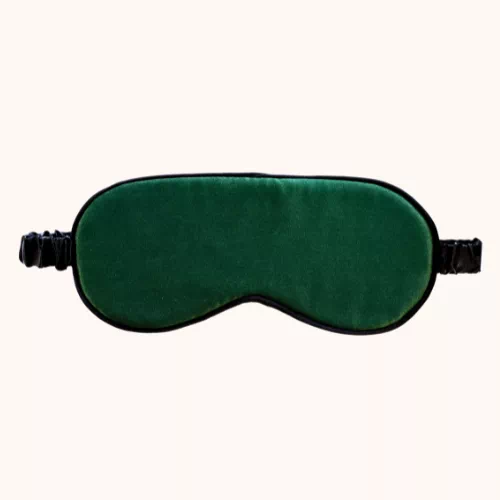 masque de nuit en soie vert sapin