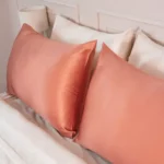 Taies d’oreiller en pure soie terracotta – Made in France, soie pour peau et cheveux