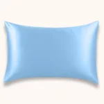 taie oreiller en soie bleu ciel made in france