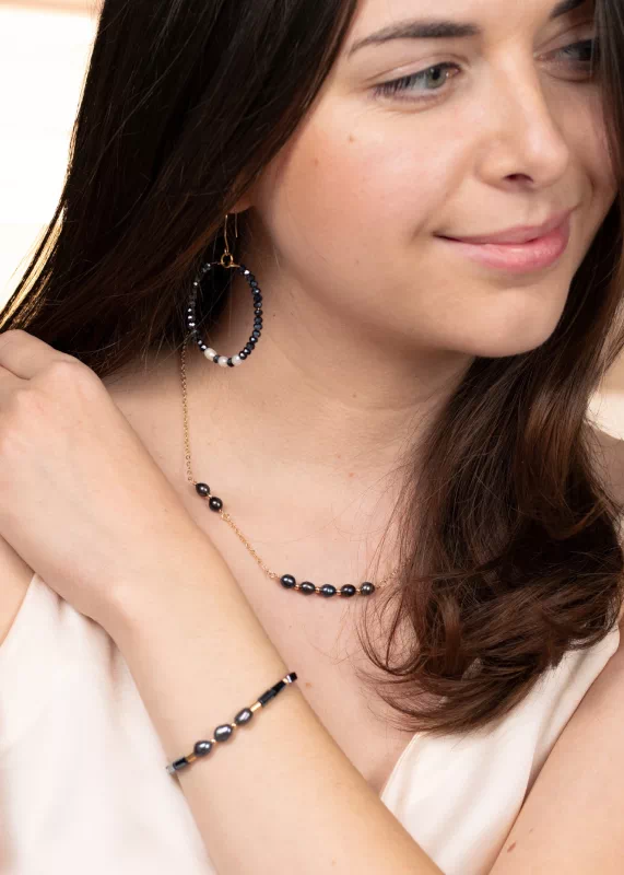 bracelet femme or lamine 14k