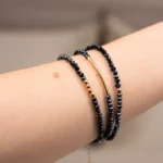 bracelet multirangs femme or lamine