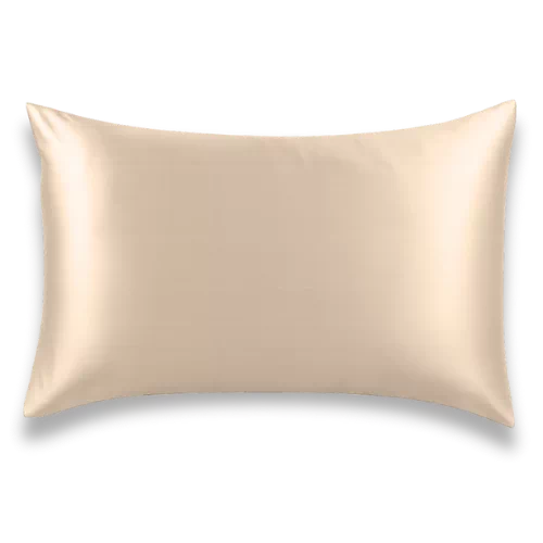 Taie d’oreiller en soie champagne fabriquée en France