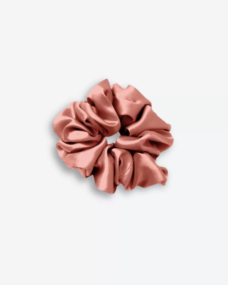 Chouchou en soie coloris terracotta