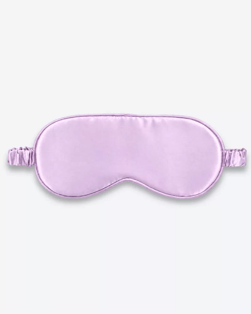 Masque de nuit en soie lilas