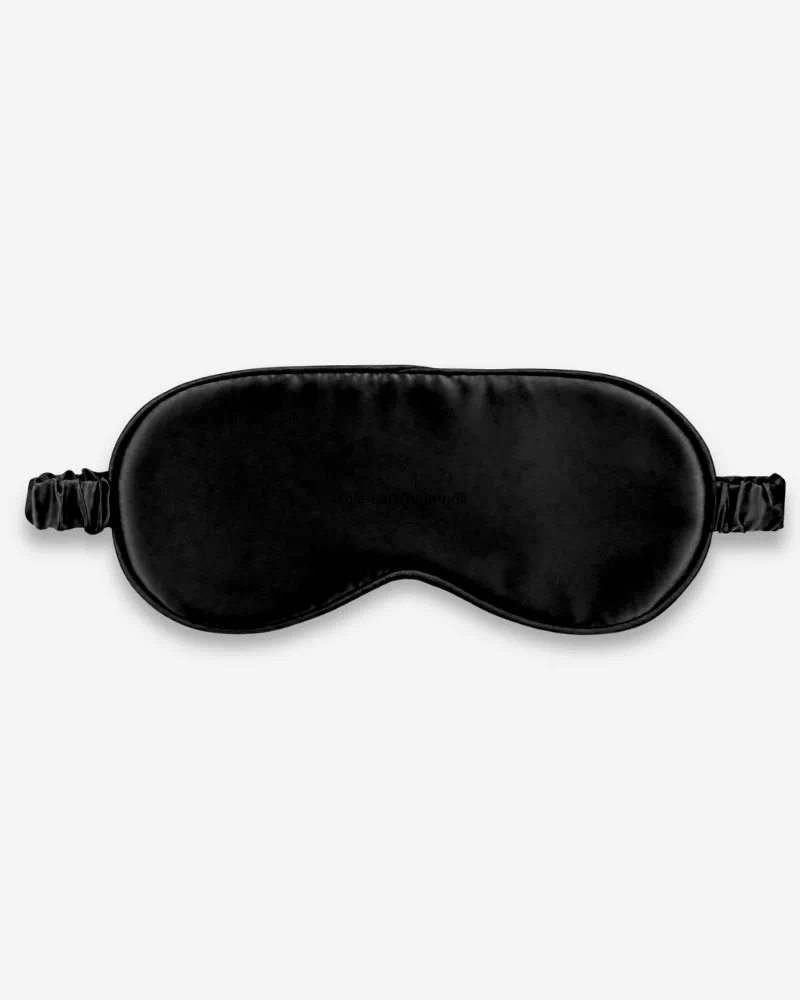 Masque de nuit en soie noir