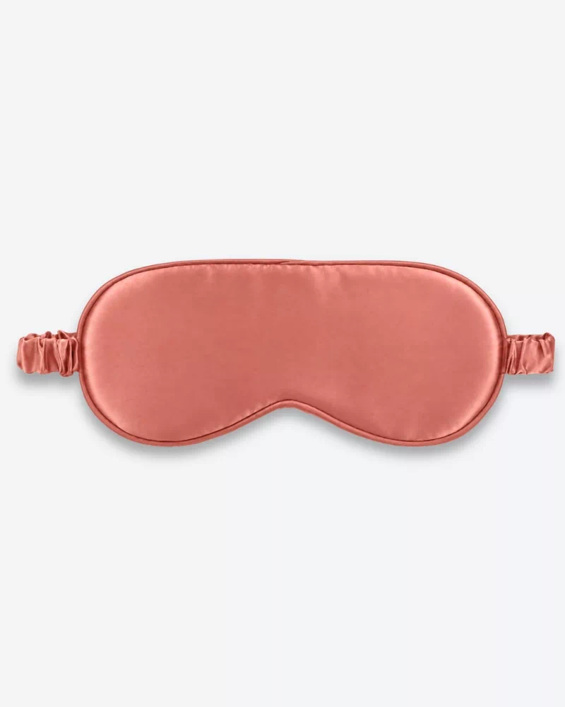 Masque de nuit en soie terracotta