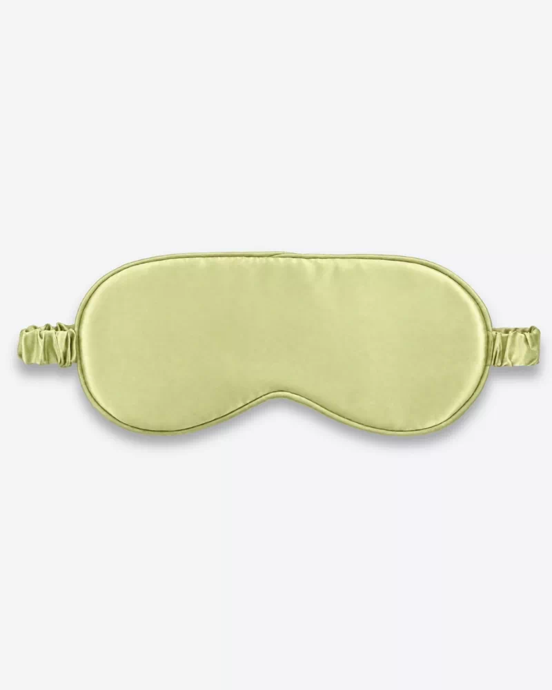 Masque de nuit en soie vert amande