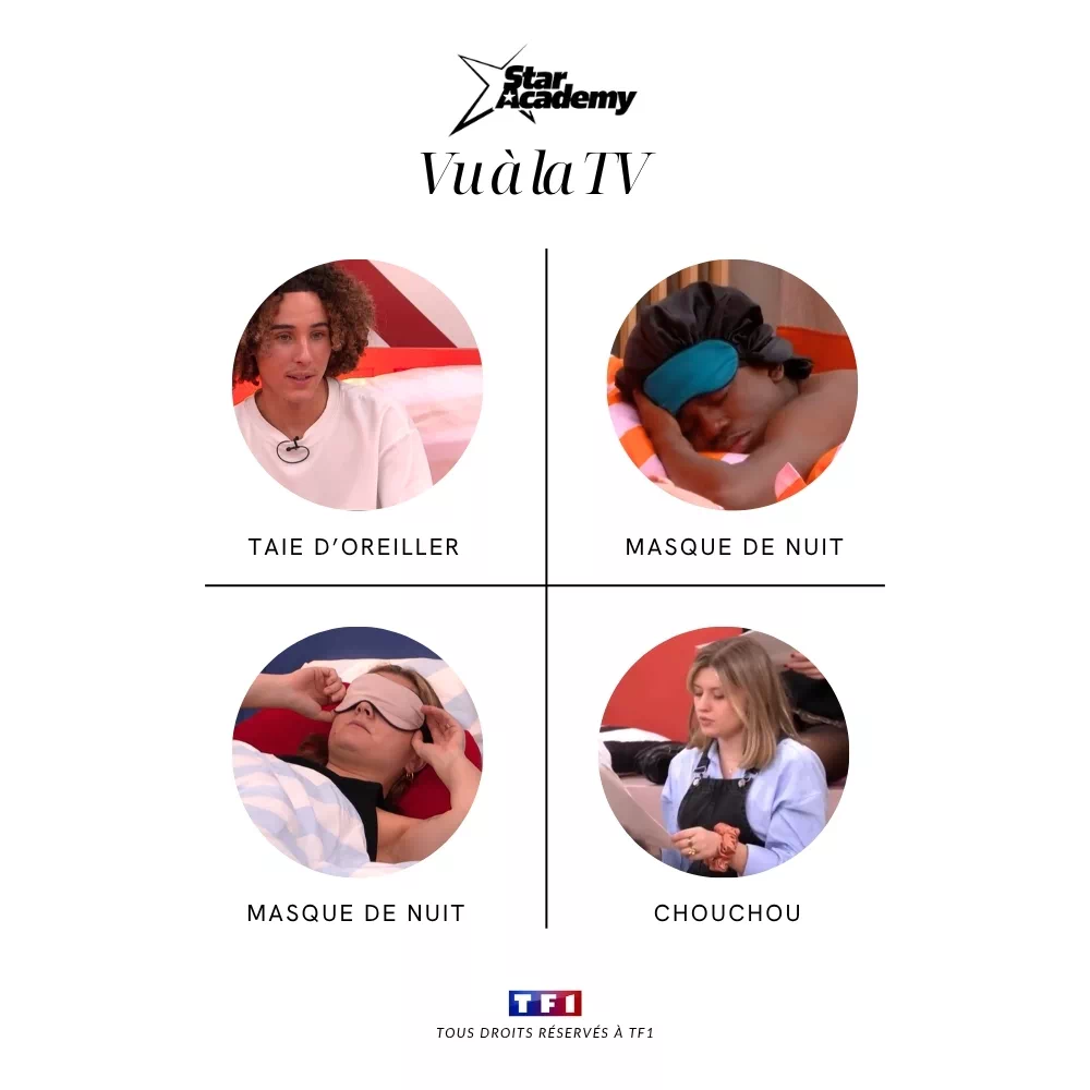 Masques de nuit en soie GAÏANNE présentés à la télévision