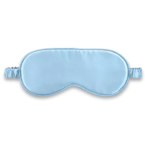 Masque de nuit en soie bleu ciel