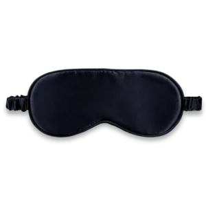 Masque de nuit en soie bleu nuit