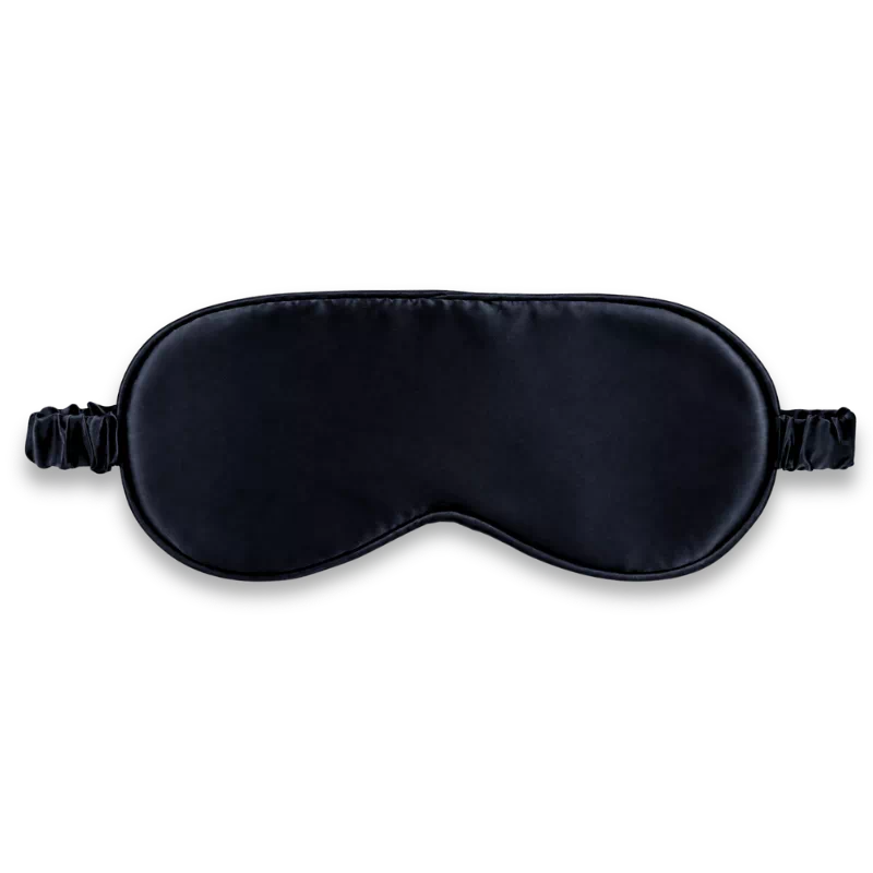 Masque de nuit en soie bleu nuit