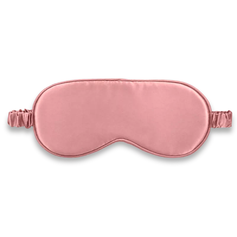 Masque de nuit en soie bois de rose