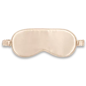 Masque de nuit en soie champagne