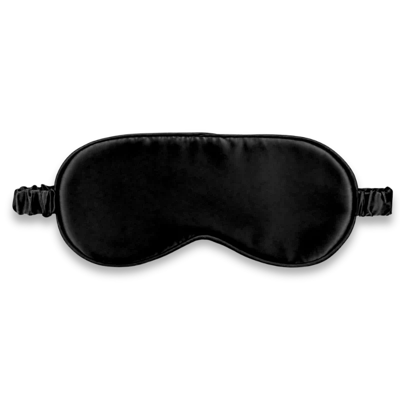 Masque de nuit en soie noir
