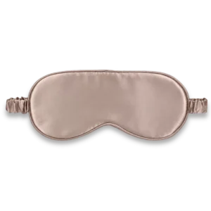 Masque de nuit en soie taupe