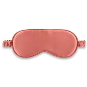 Masque de nuit en soie terracotta