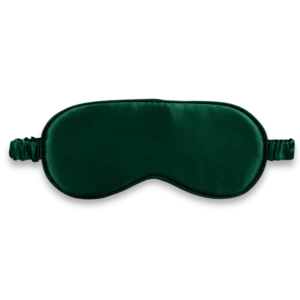 Masque de nuit en soie vert sapin