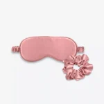 Coffret Duo Nuit : masque de nuit classique et grand chouchou en soie bois de rose.