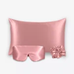 Coffret Les Essentiels Bandeau - Taie, masque réglable et grand chouchou 100% soie de mûrier - Fabriqués en France