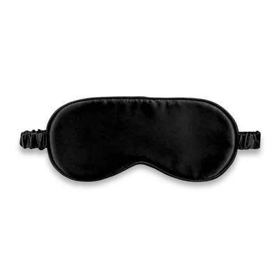 Masque de nuit classique en soie noire.