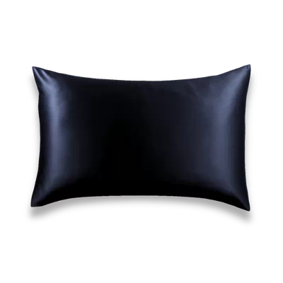 Taie d'oreiller en soie GAÏANNE coloris bleu nuit