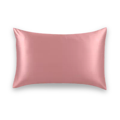 Taie d'oreiller en soie GAÏANNE coloris bois de rose
