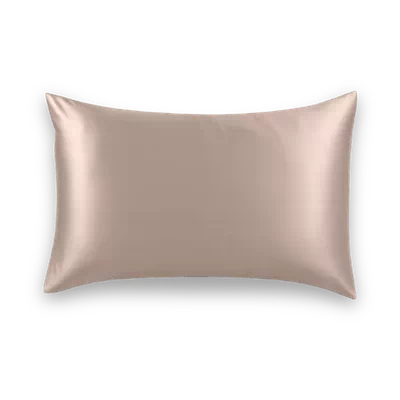 Taie d'oreiller en soie GAÏANNE coloris taupe
